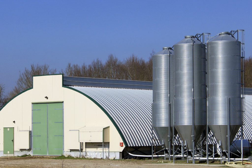 Agriculture Building With Rounded Metal Roof