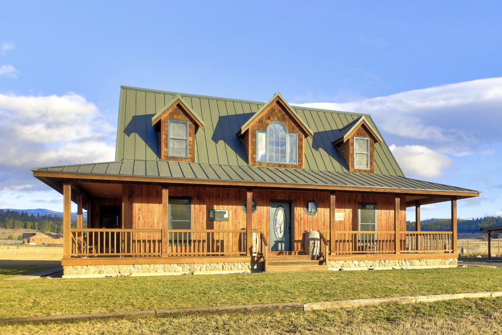 Country Home With Standing Seam Metal Roof