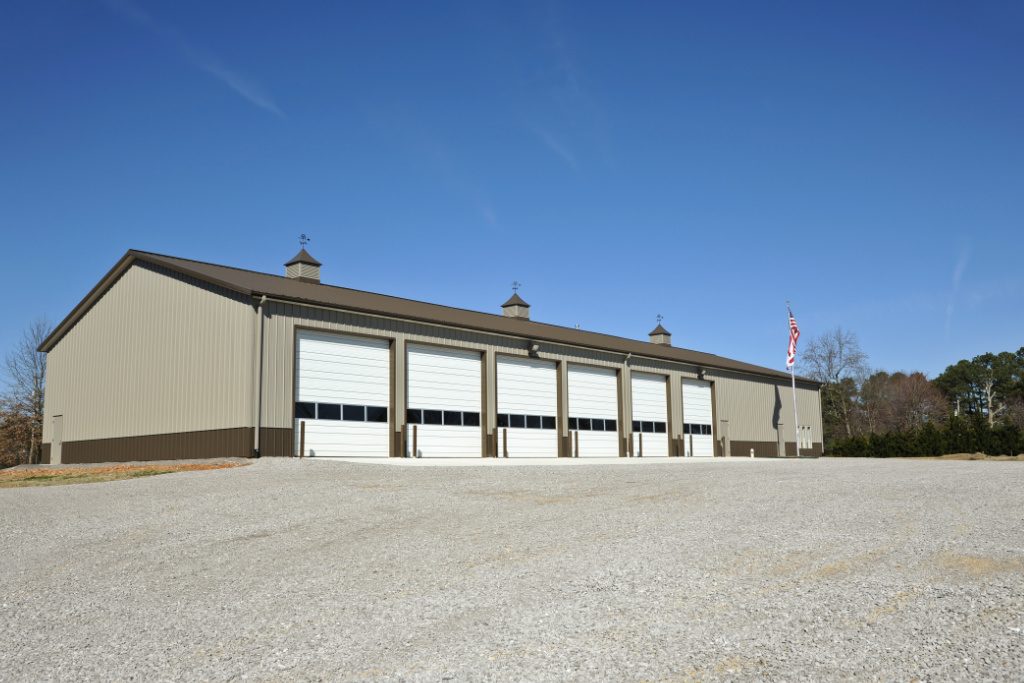 Fire Station With Metal Roof And Siding