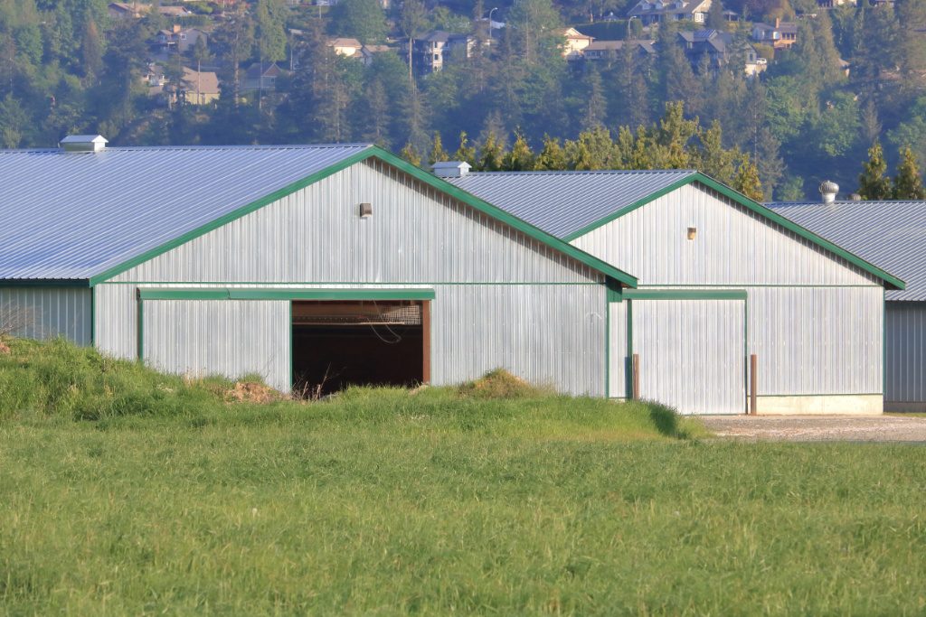 Livestock Barn With Corrugated Metal Roof