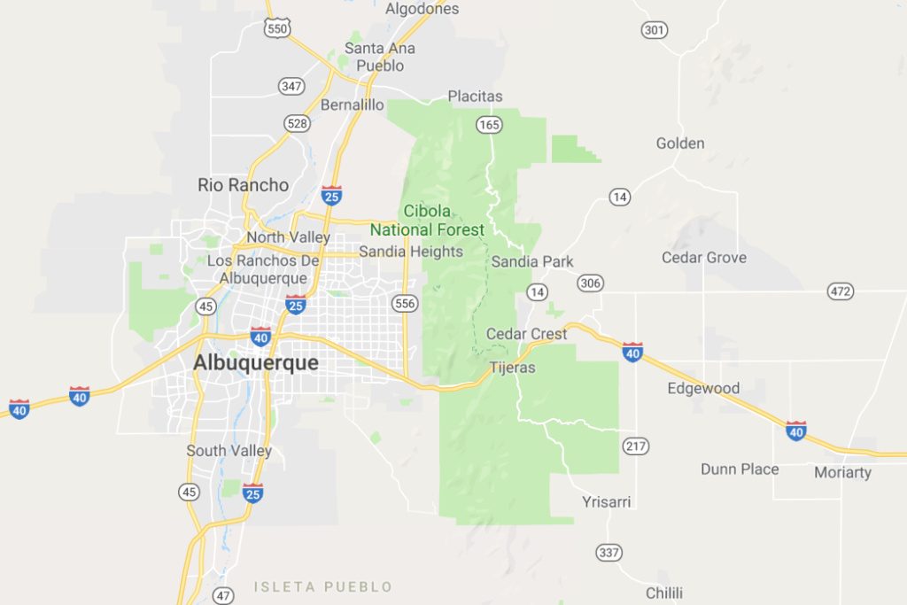 Albuquerque New Mexico Service Area Map Expert Metal Roofers