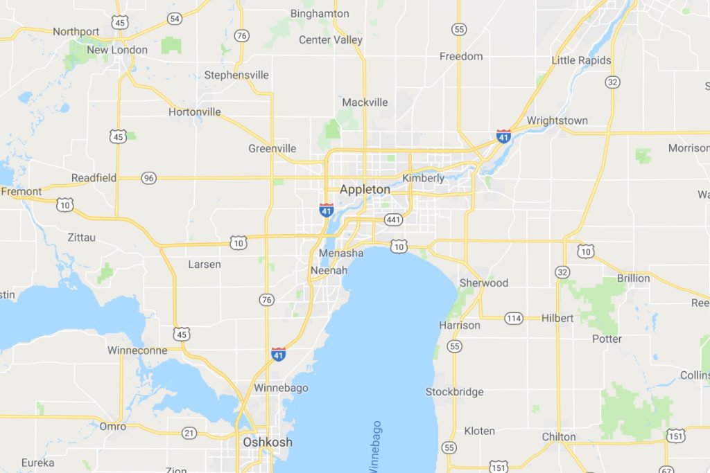 Appleton Wisconsin Service Area Map Expert Metal Roofers