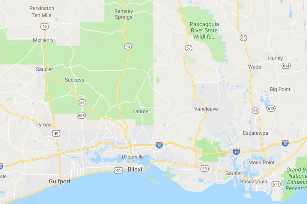 Biloxi Mississippi Service Area Map Expert Metal Roofers