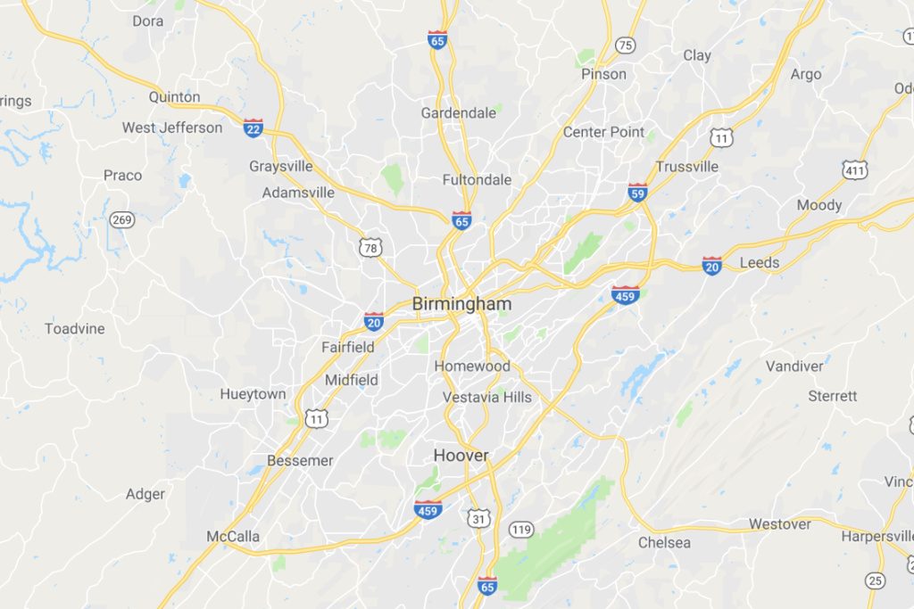 Birmingham Alabama Service Area Map Expert Metal Roofers