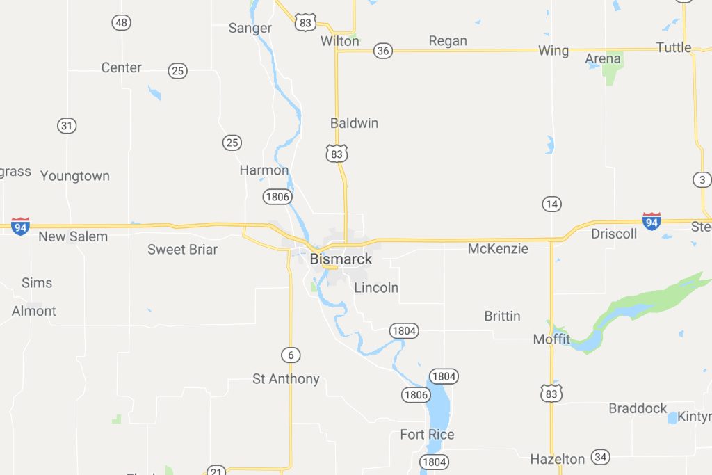 Bismarck North Dakota Service Area Map Expert Metal Roofers