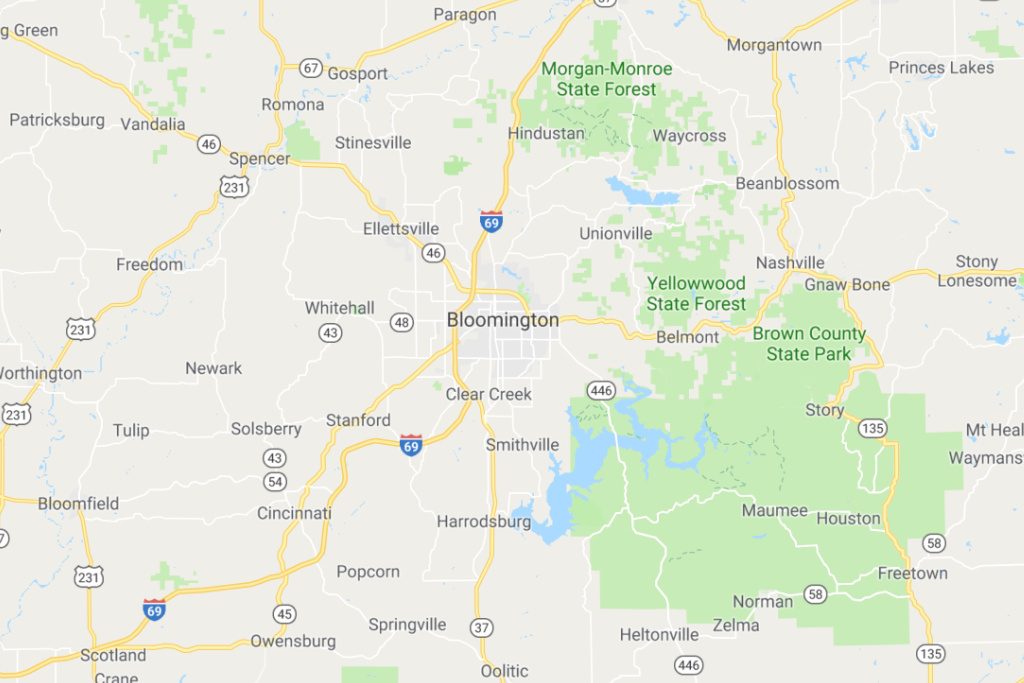 Bloomington Indiana Service Area Map Expert Metal Roofers