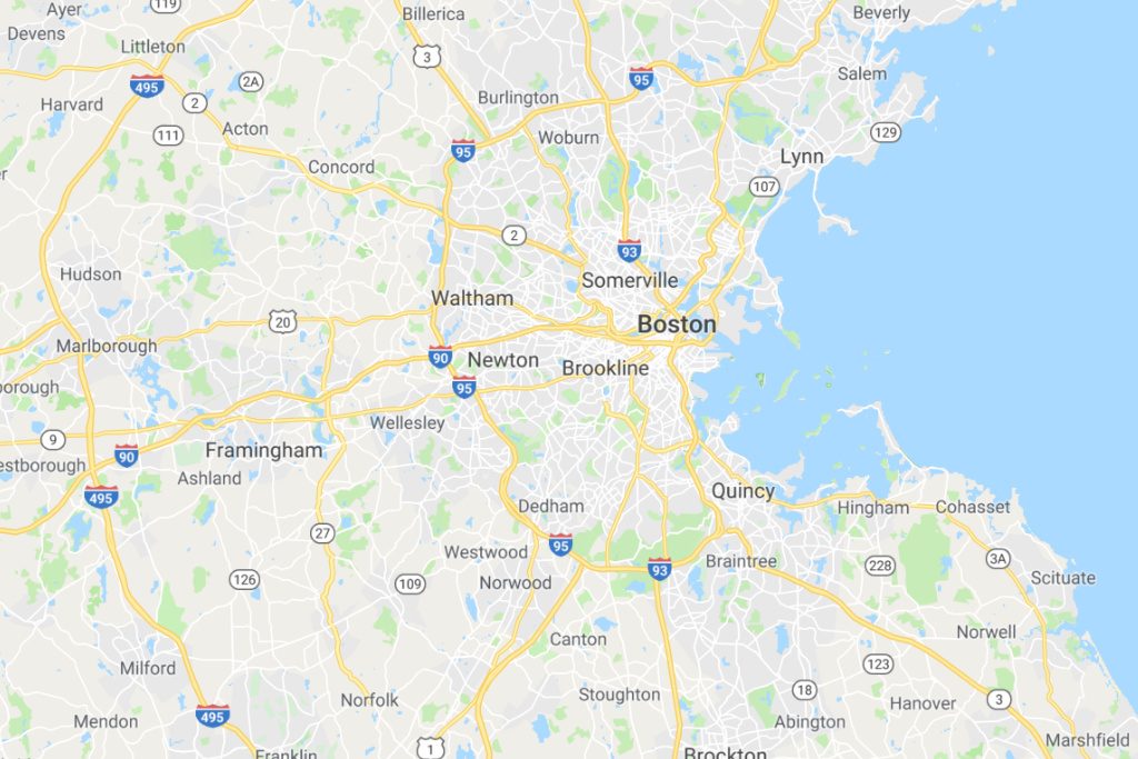 Boston Massachusetts Service Area Map Expert Metal Roofers