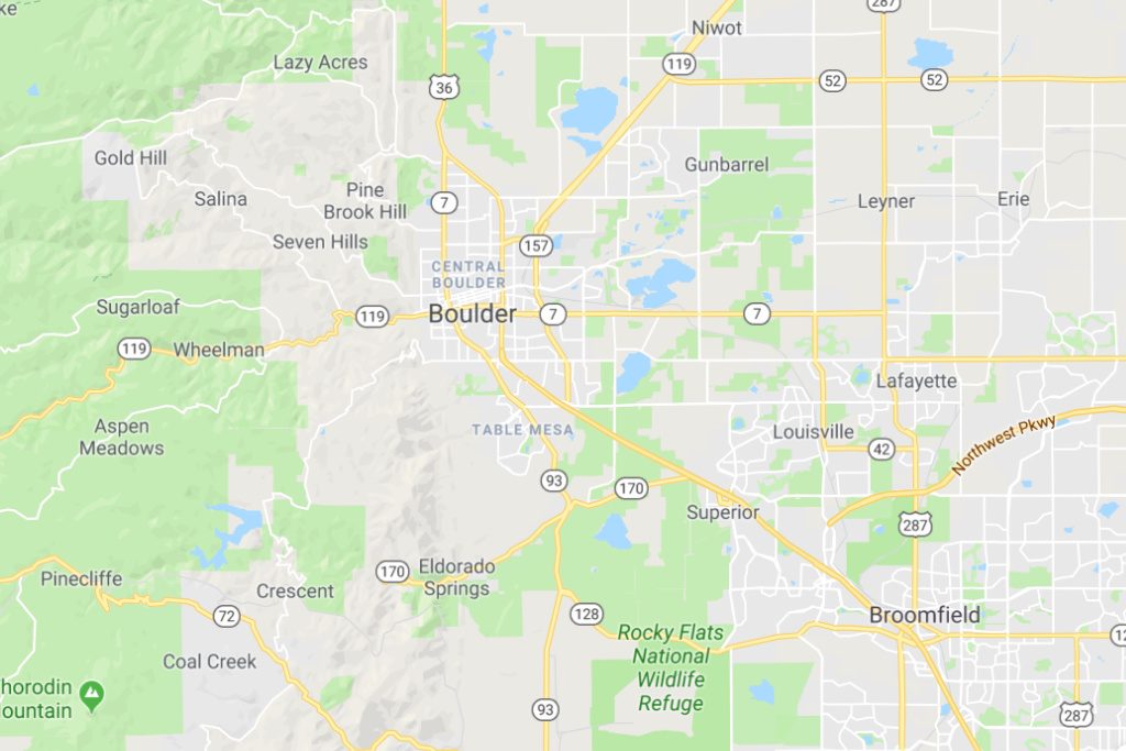 Boulder Colorado Service Area Map Expert Metal Roofers
