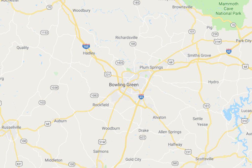 Bowling Green Kentucky Service Area Map Expert Metal Roofers