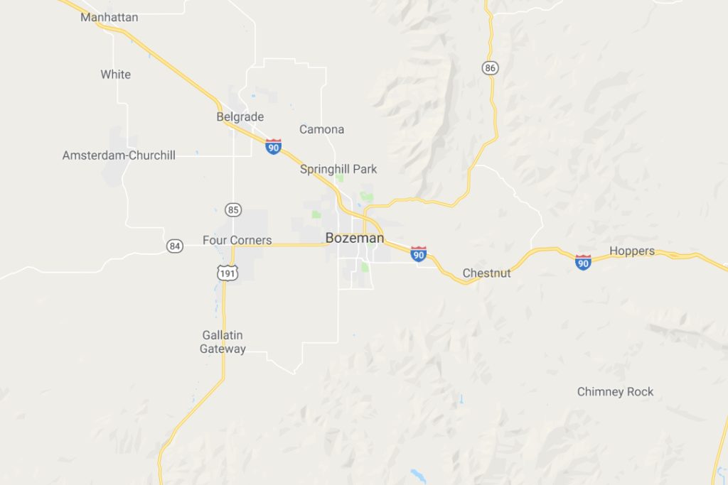 Bozeman Montana Service Area Map Expert Metal Roofers