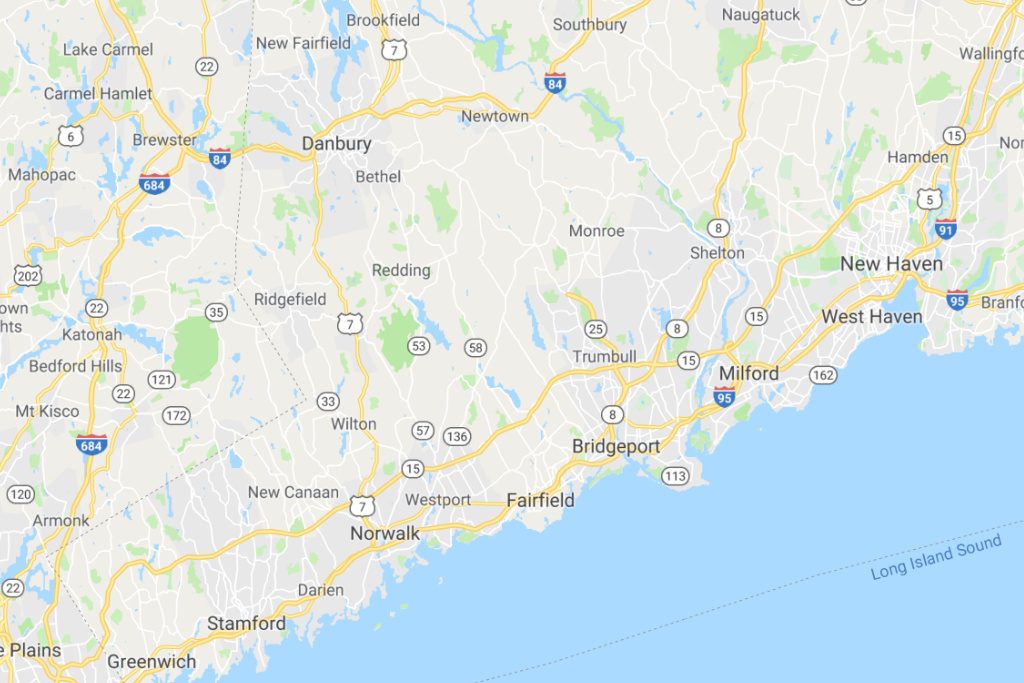 Bridgeport Connecticut Service Area Map Expert Metal Roofers