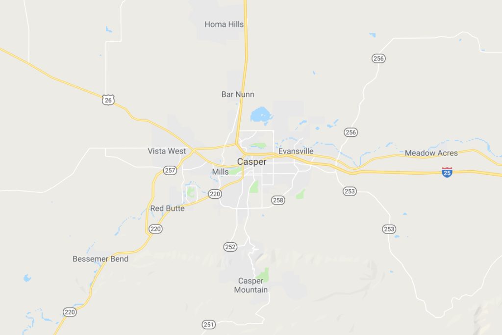 Casper Wyoming Service Area Map Expert Metal Roofers