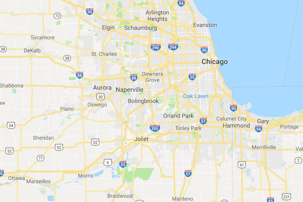 Chicago Illinois Service Area Map Expert Metal Roofers