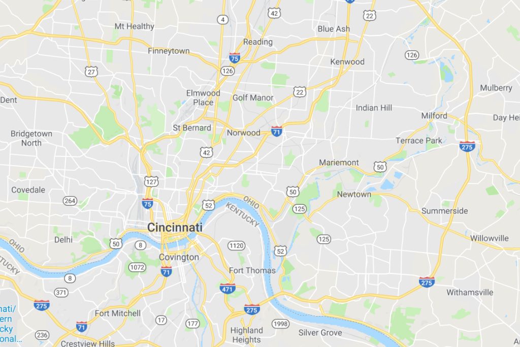 Cincinnati Ohio Service Area Map Expert Metal Roofers