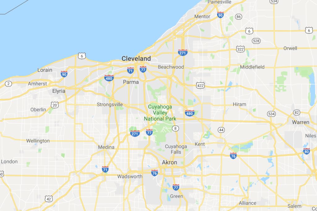 Cleveland Ohio Service Area Map Expert Metal Roofers