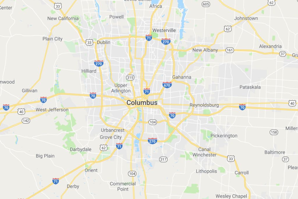 Columbus Ohio Service Area Map Expert Metal Roofers
