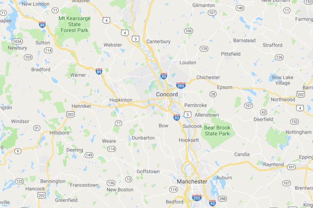 Concord New Hampshire Service Area Map Expert Metal Roofers