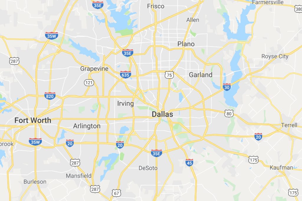 Dallas Texas Service Area Map Expert Metal Roofers