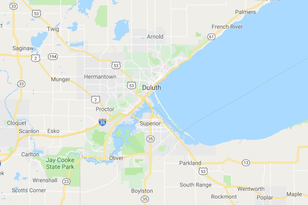 Duluth Minnesota Service Area Map Expert Metal Roofers