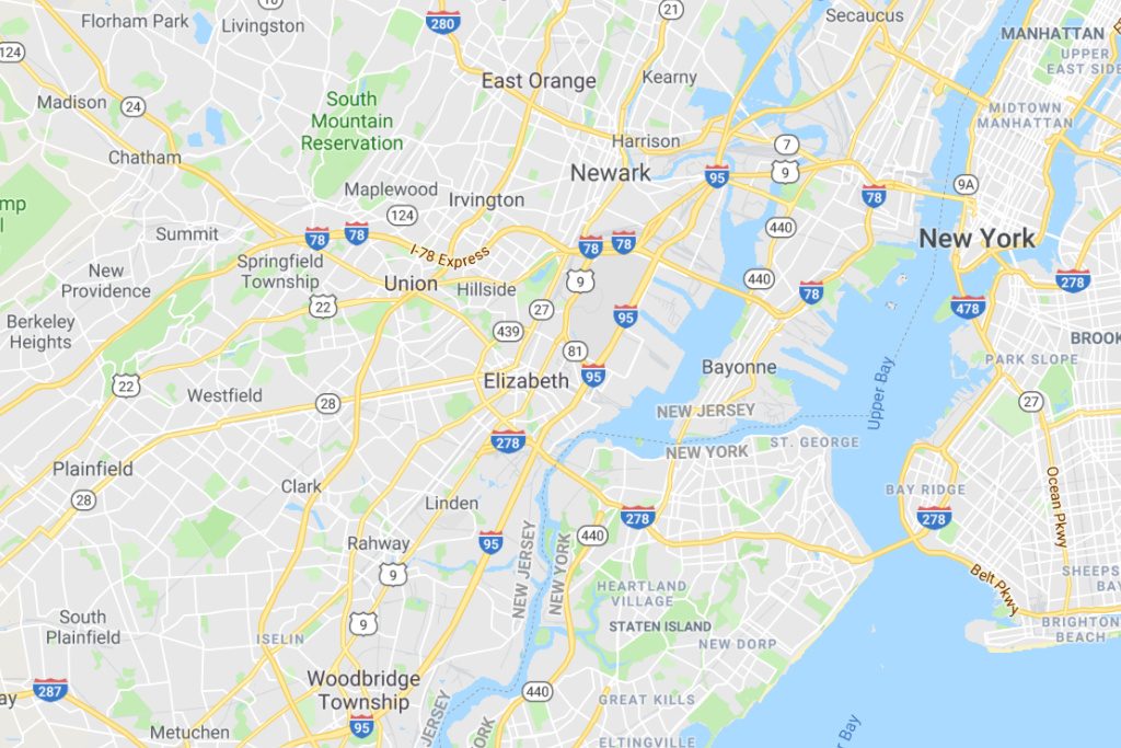 Elizabeth New Jersey Service Area Map Expert Metal Roofers