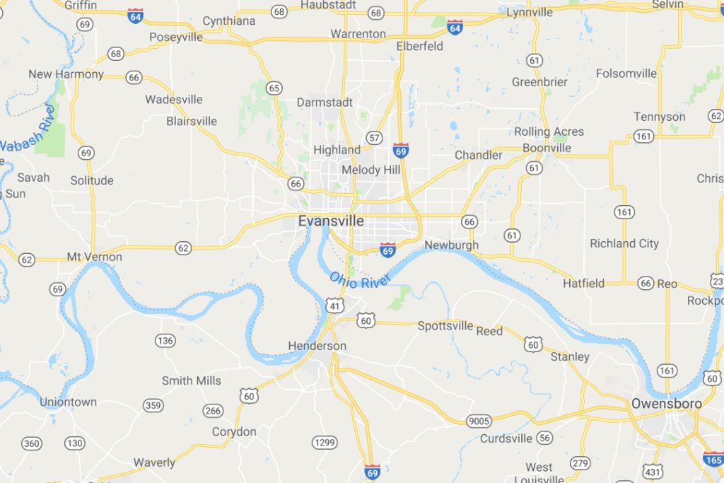 Evansville Indiana Service Area Map Expert Metal Roofers