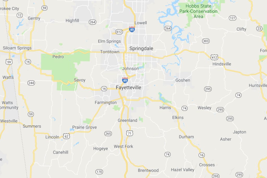 Fayetteville Arkansas Service Area Map Expert Metal Roofers