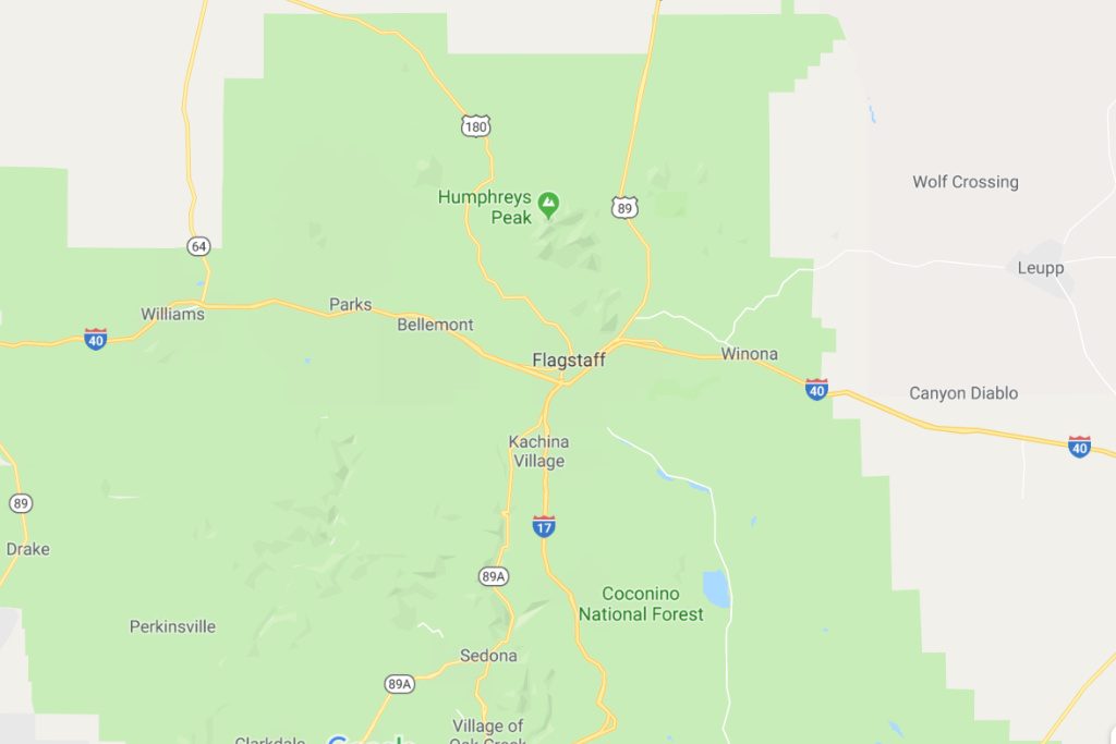 Flagstaff Arizona Service Area Map Expert Metal Roofers