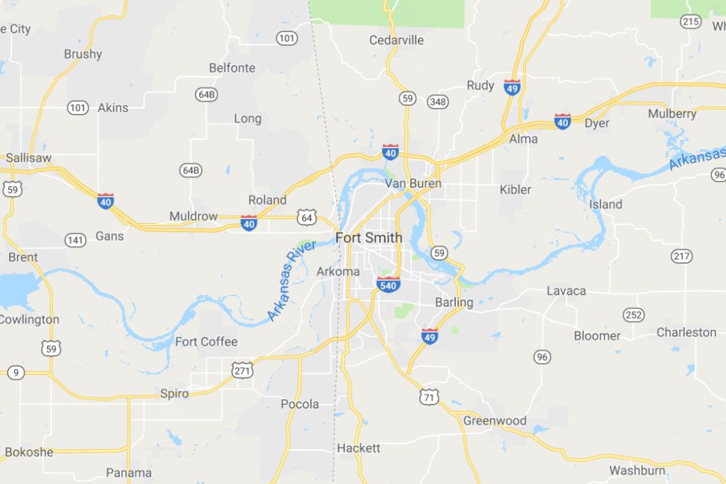 Fort Smith Arkansas Service Area Map Expert Metal Roofers