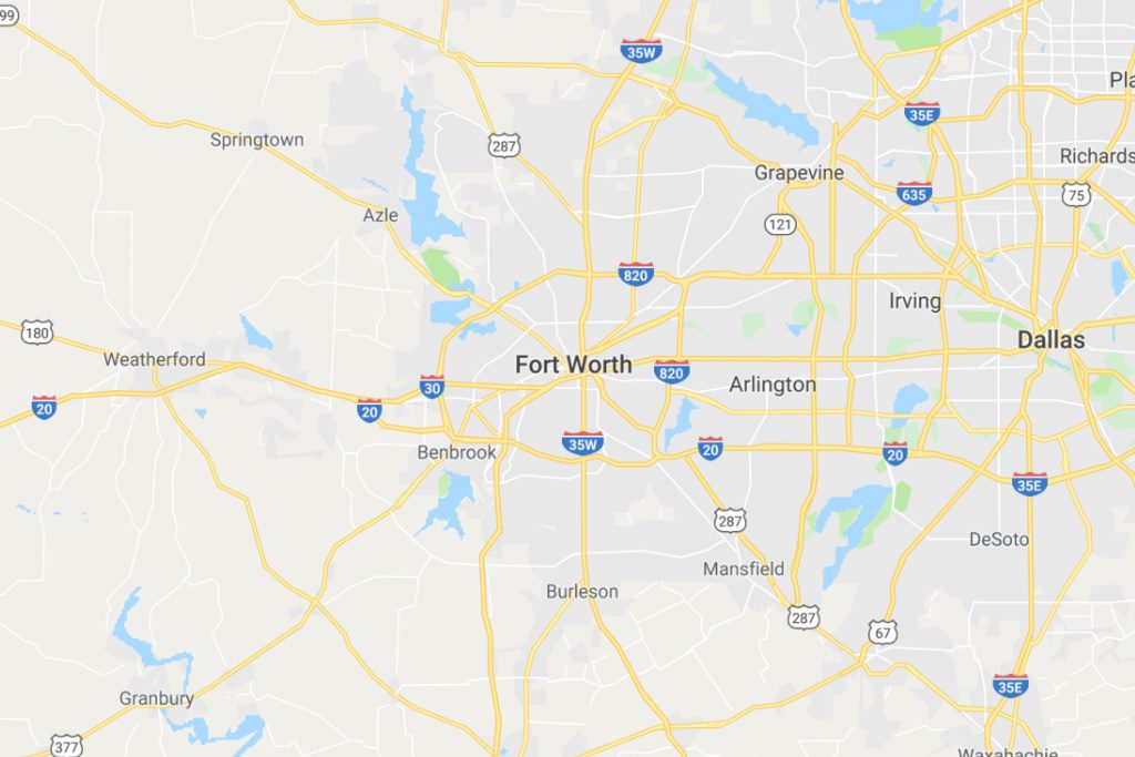 Fort Worth Texas Service Area Map Expert Metal Roofers