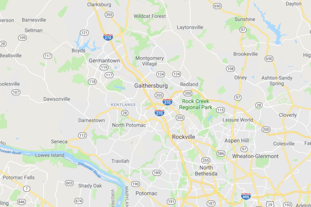 Gaithersburg Maryland Service Area Map Expert Metal Roofers