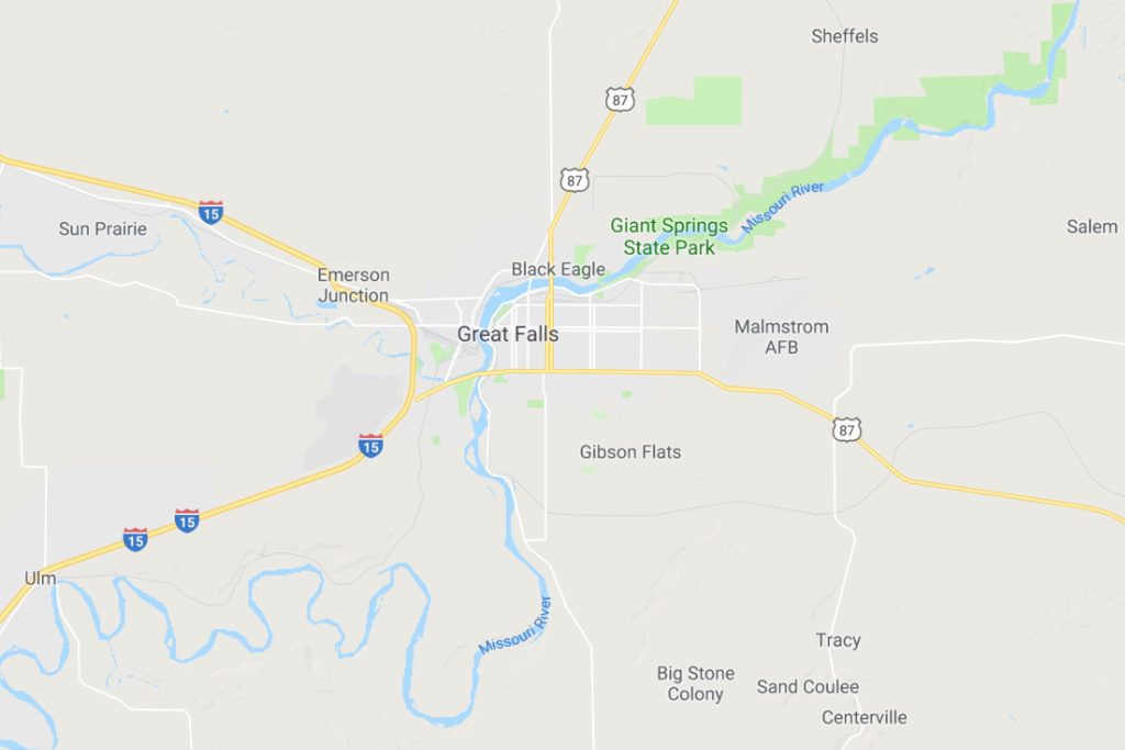 Great Falls Montana Service Area Map Expert Metal Roofers