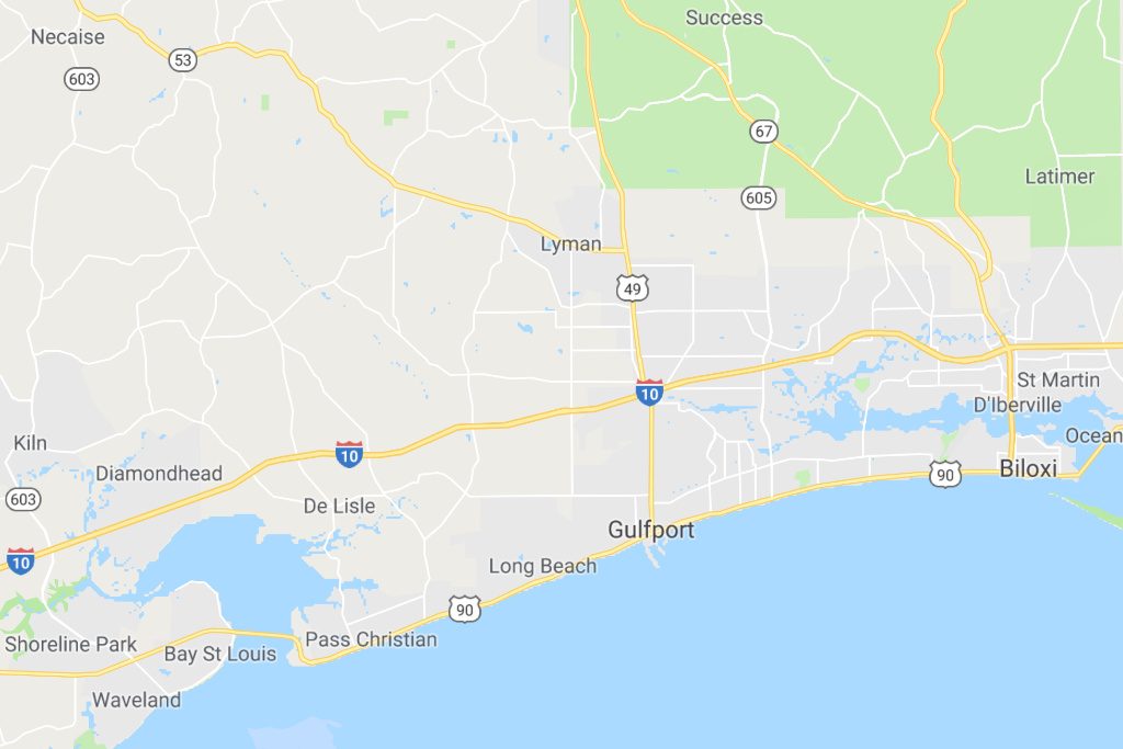 Gulfport Mississippi Service Area Map Expert Metal Roofers