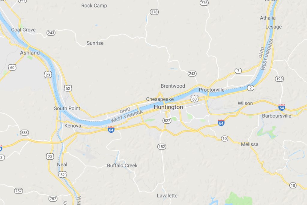 Huntington West Virginia Service Area Map Expert Metal Roofers