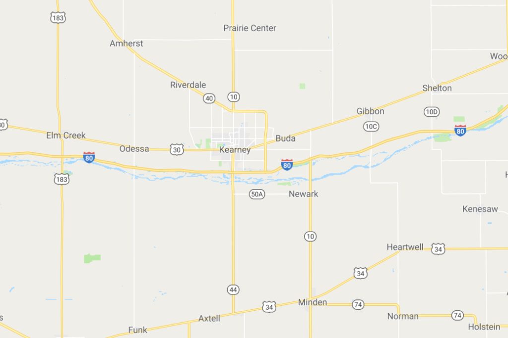 Kearney Nebraska Service Area Map Expert Metal Roofers