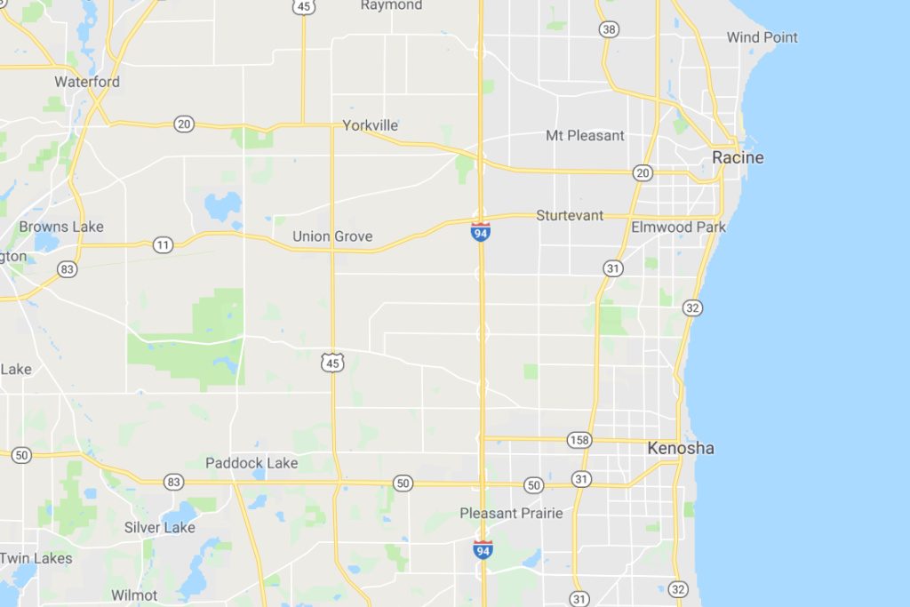 Kenosha Wisconsin Service Area Map Expert Metal Roofers