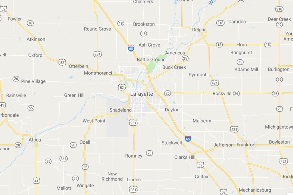 Lafayette Indiana Service Area Map Expert Metal Roofers