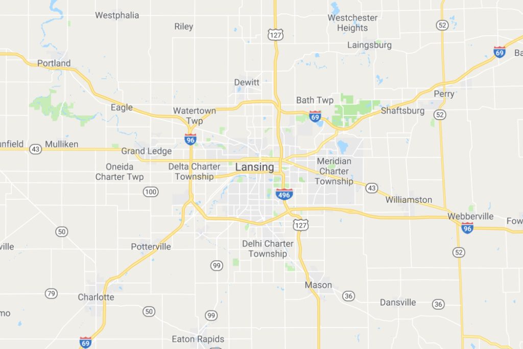 Lansing Michigan Service Area Map Expert Metal Roofers