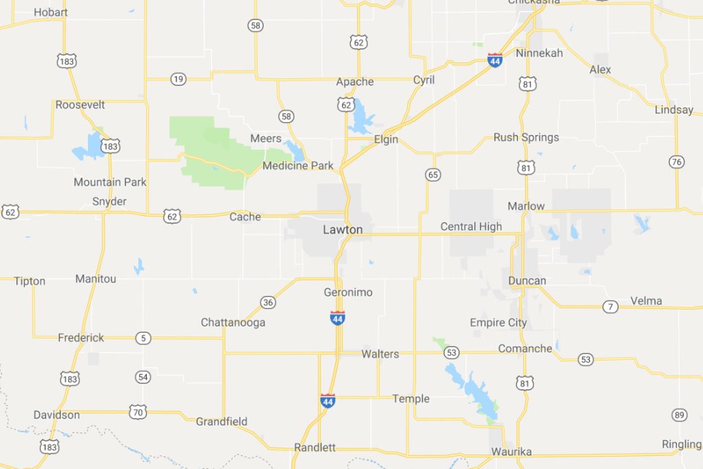 Lawton Oklahoma Service Area Map Expert Metal Roofers