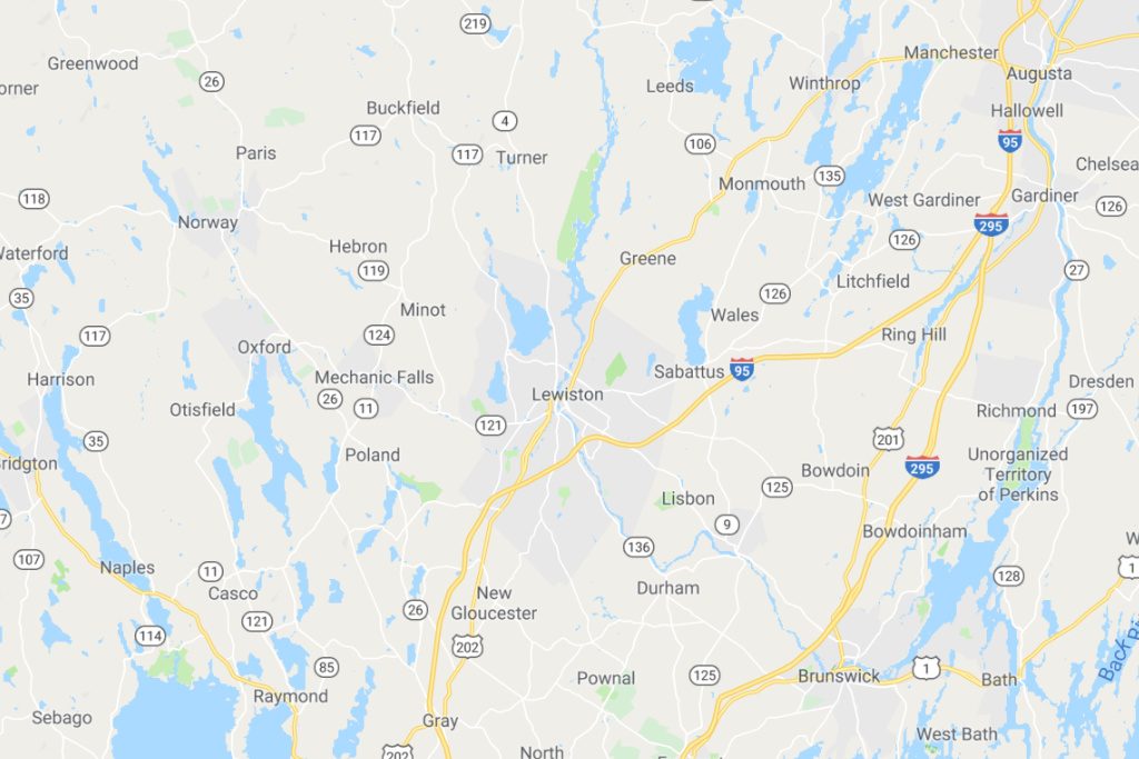 Lewiston Maine Service Area Map Expert Metal Roofers