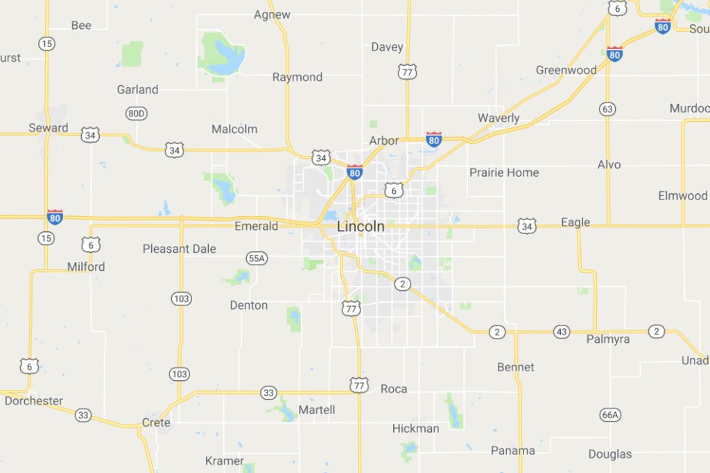 Lincoln Nebraska Service Area Map Expert Metal Roofers