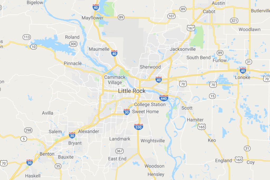 Little Rock Arkansas Service Area Map Expert Metal Roofers