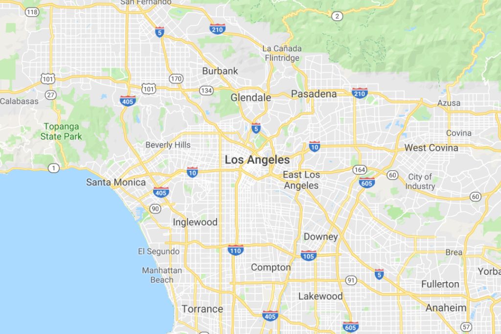 Los Angeles California Service Area Map Expert Metal Roofers