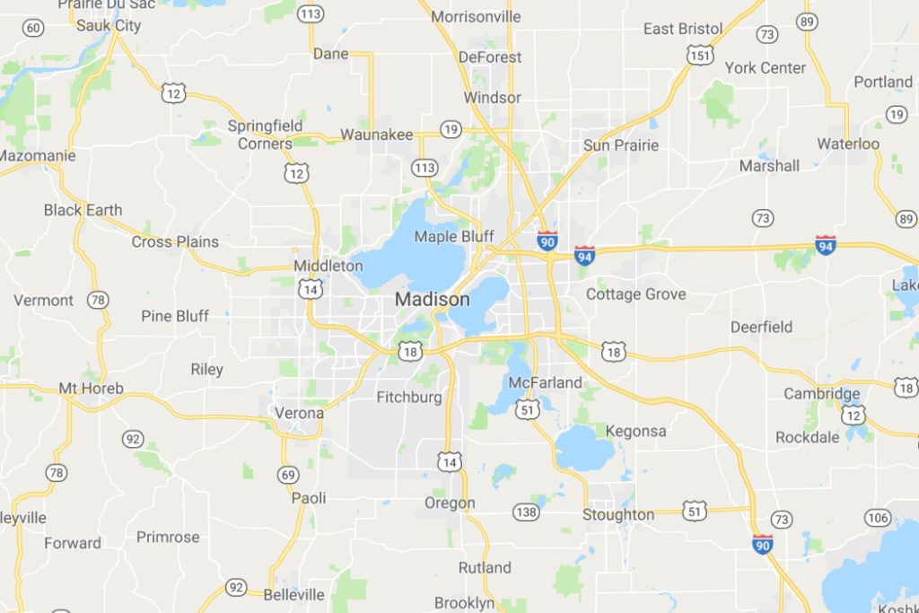 Madison Wisconsin Service Area Map Expert Metal Roofers