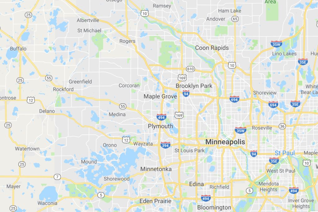 Minneapolis Minnesota Service Area Map Expert Metal Roofers