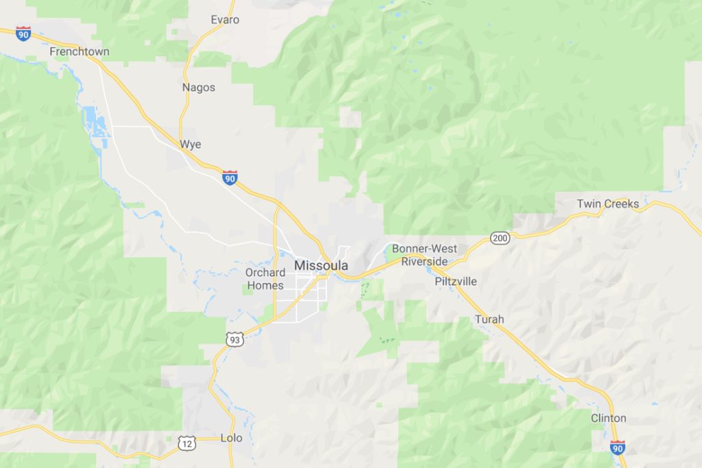 Missoula Montana Service Area Map Expert Metal Roofers
