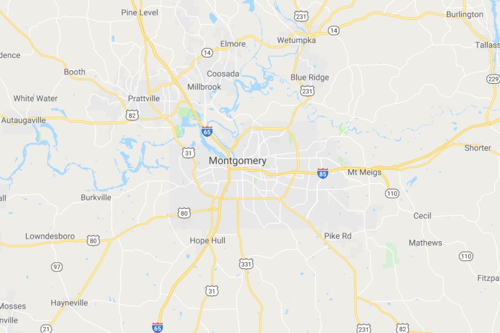 Montgomery Alabama Service Area Map Expert Metal Roofers