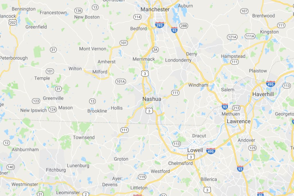 Nashua New Hampshire Service Area Map Expert Metal Roofers