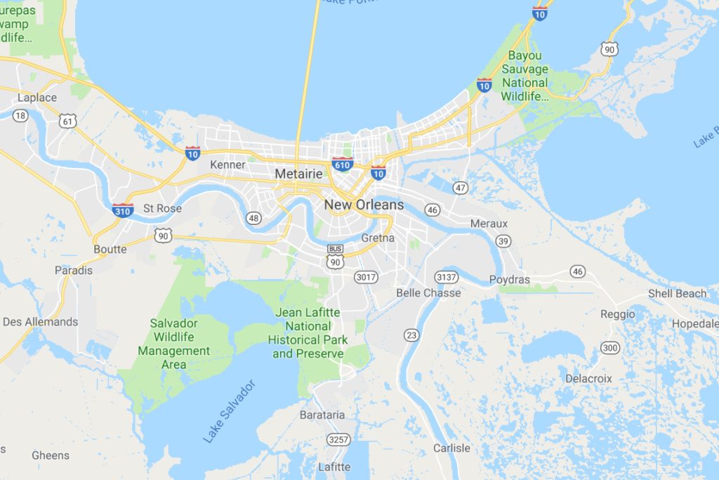 New Orleans Louisiana Service Area Map Expert Metal Roofers