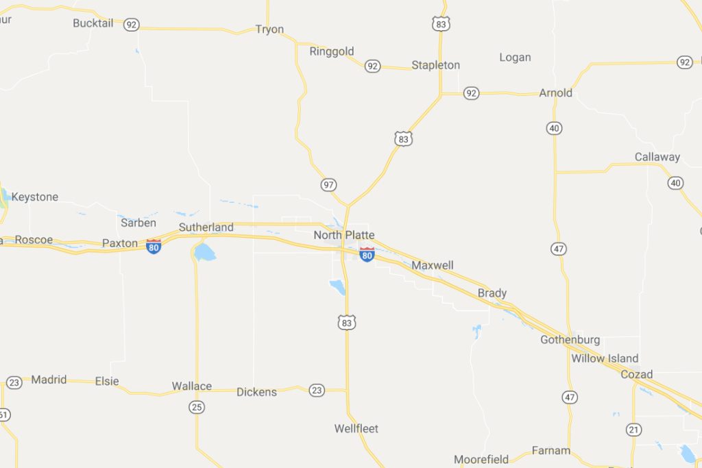 North Platte Nebraska Service Area Map Expert Metal Roofers