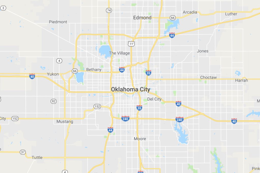 Oklahoma City Oklahoma Service Area Map Expert Metal Roofers